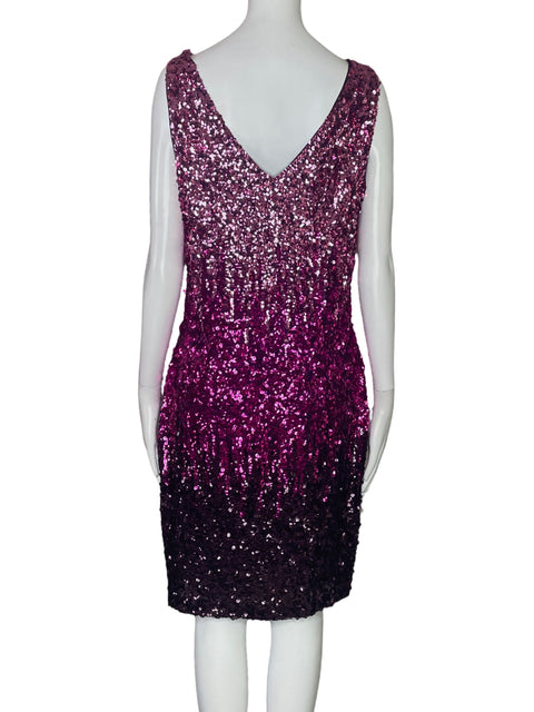 Vestido Tesoro Tps Lentejuelas Degradado Rosado-Talla M