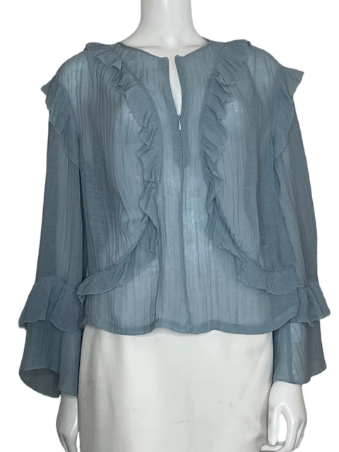 Blusa Massimo Dutti Vuelos Azul-Talla XS