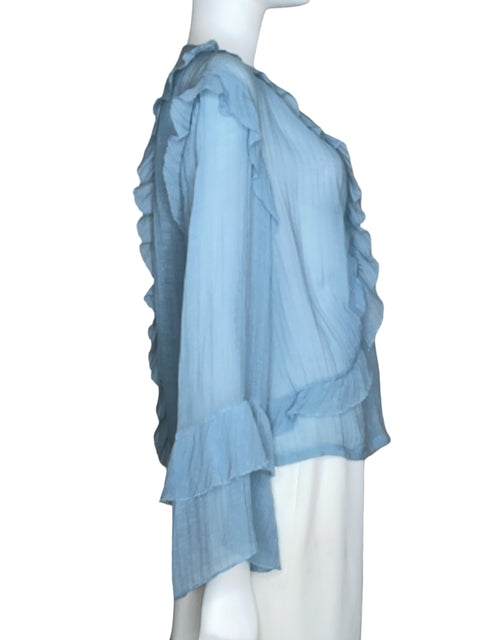 Blusa Massimo Dutti Vuelos Azul-Talla XS