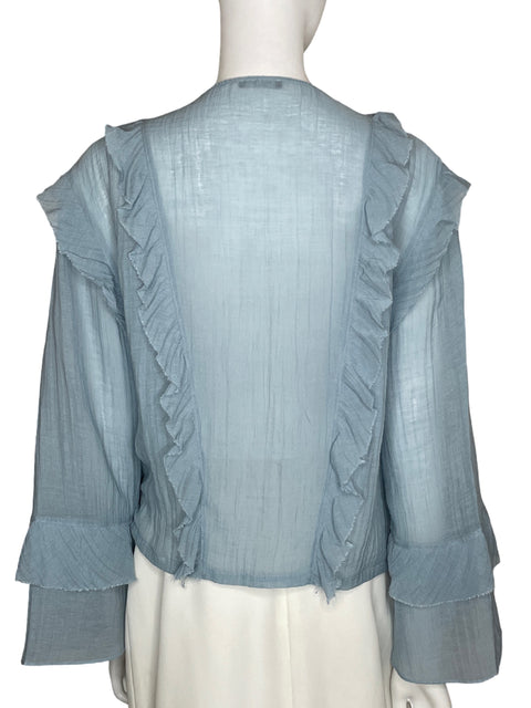 Blusa Massimo Dutti Vuelos Azul-Talla XS