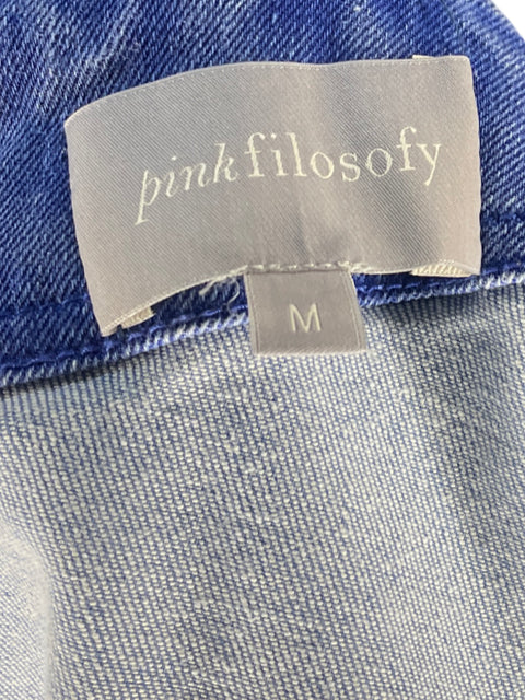Falda Pinkfolosofy Asimétrica Denim Azul - Talla M