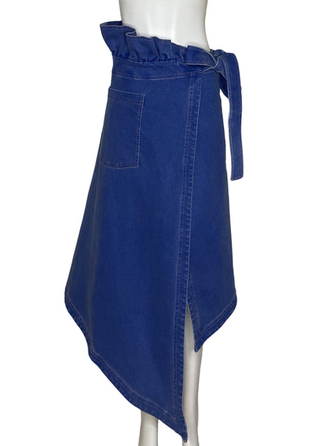 Falda Pinkfolosofy Asimétrica Denim Azul - Talla M