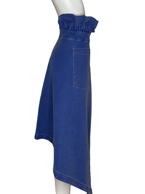 Falda Pinkfolosofy Asimétrica Denim Azul - Talla M