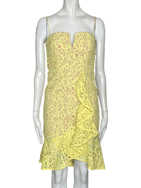 Vestido Jarlo Encaje Amarillo - Talla 6