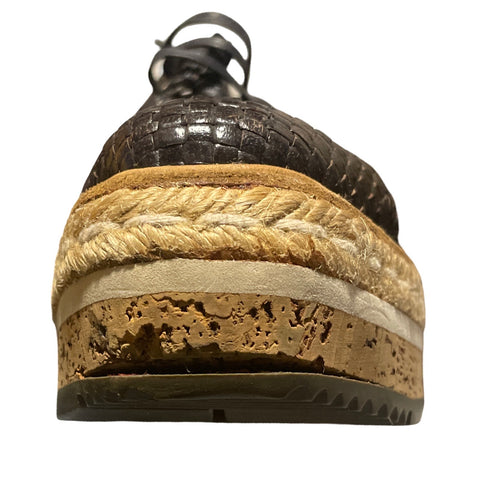 * Calzado Prada Cork Azul Navy-Talla 38 1/2