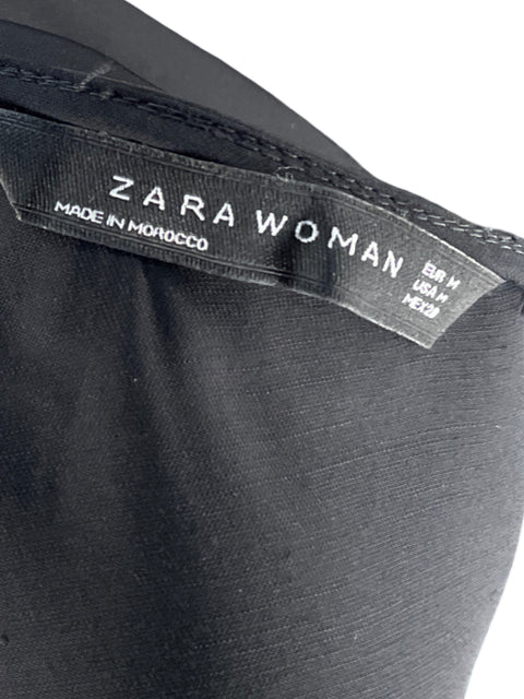 Falda Zara Asimetrica Vuelos Negro - Talla M