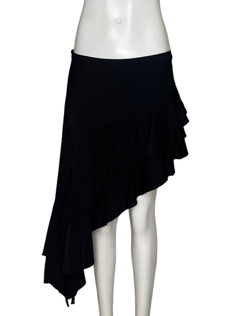 Falda Zara Asimetrica Vuelos Negro - Talla M