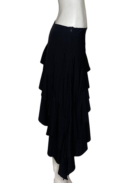 Falda Zara Asimetrica Vuelos Negro - Talla M