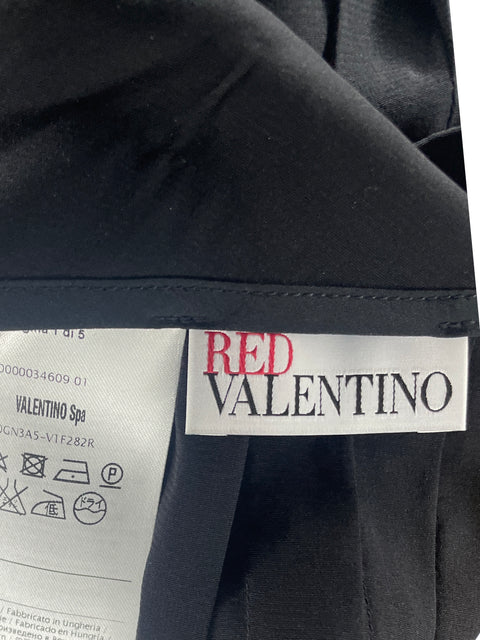 Falda Red Valentino Plisado Negro-Talla 42