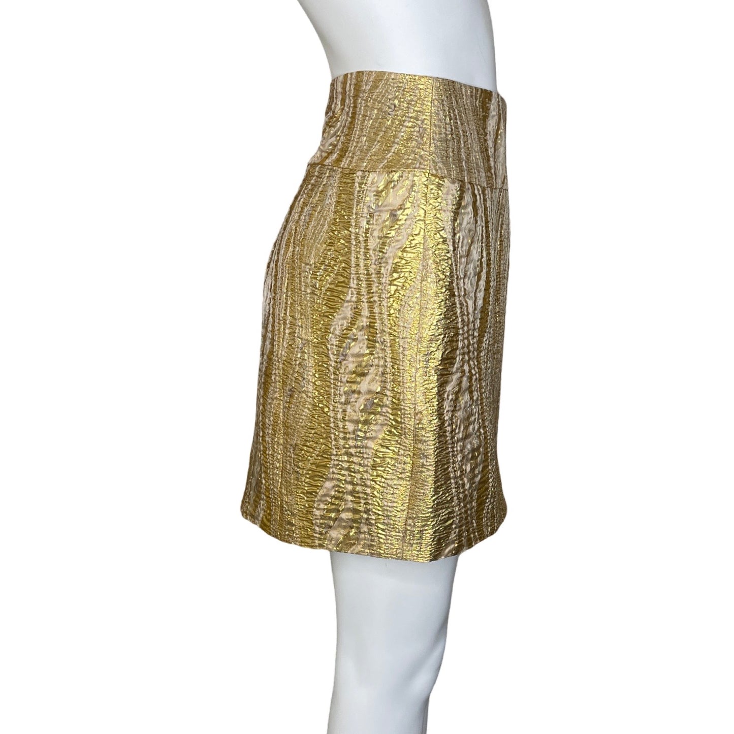 Falda BCBG Ziper Dorado Talla-M