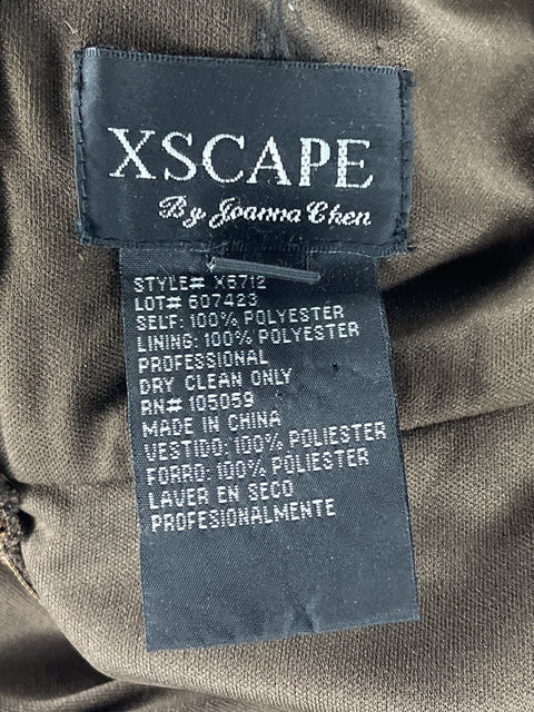 Vestido Xcape by Joanna Chen Drapeado Marrón-Talla 4