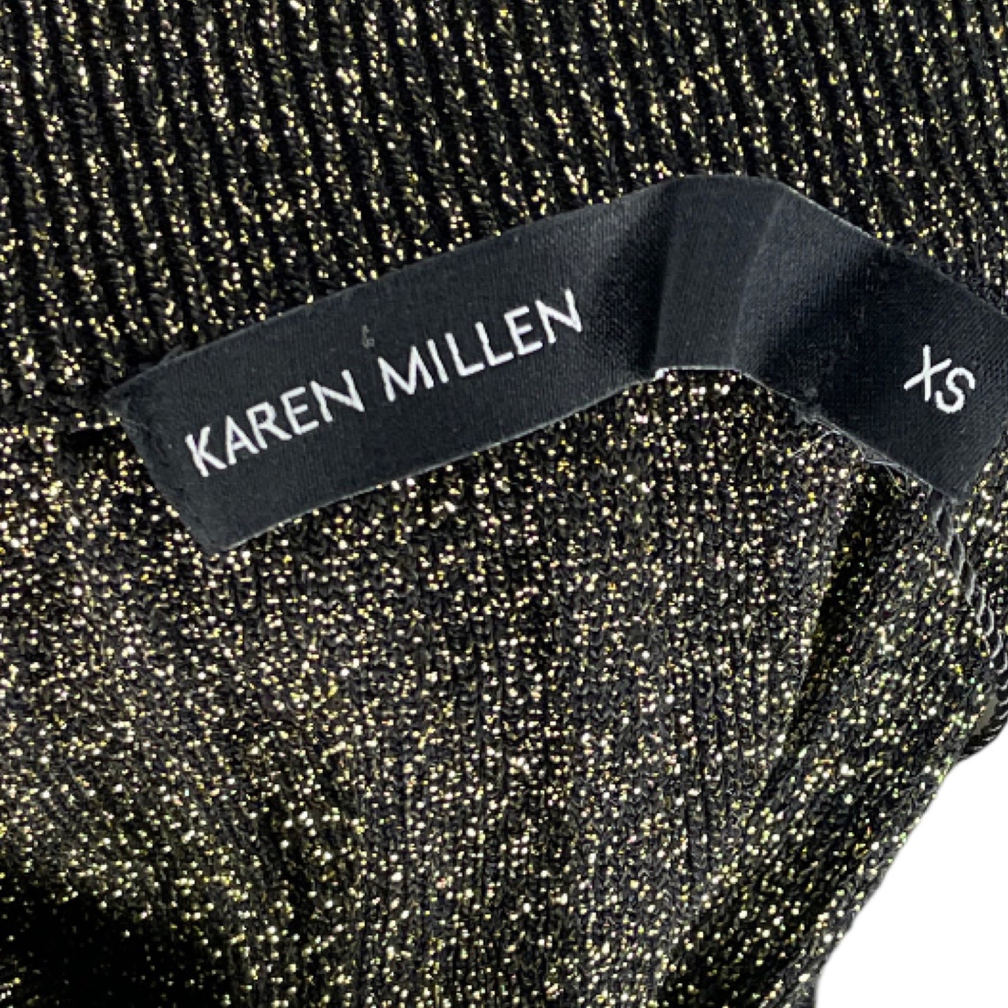 Falda Karen Millen Acanalada Metalizado
 Dorado- Talla XS