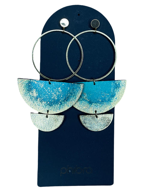 Aretes Phibra Aros Ocaso Azul-Talla U