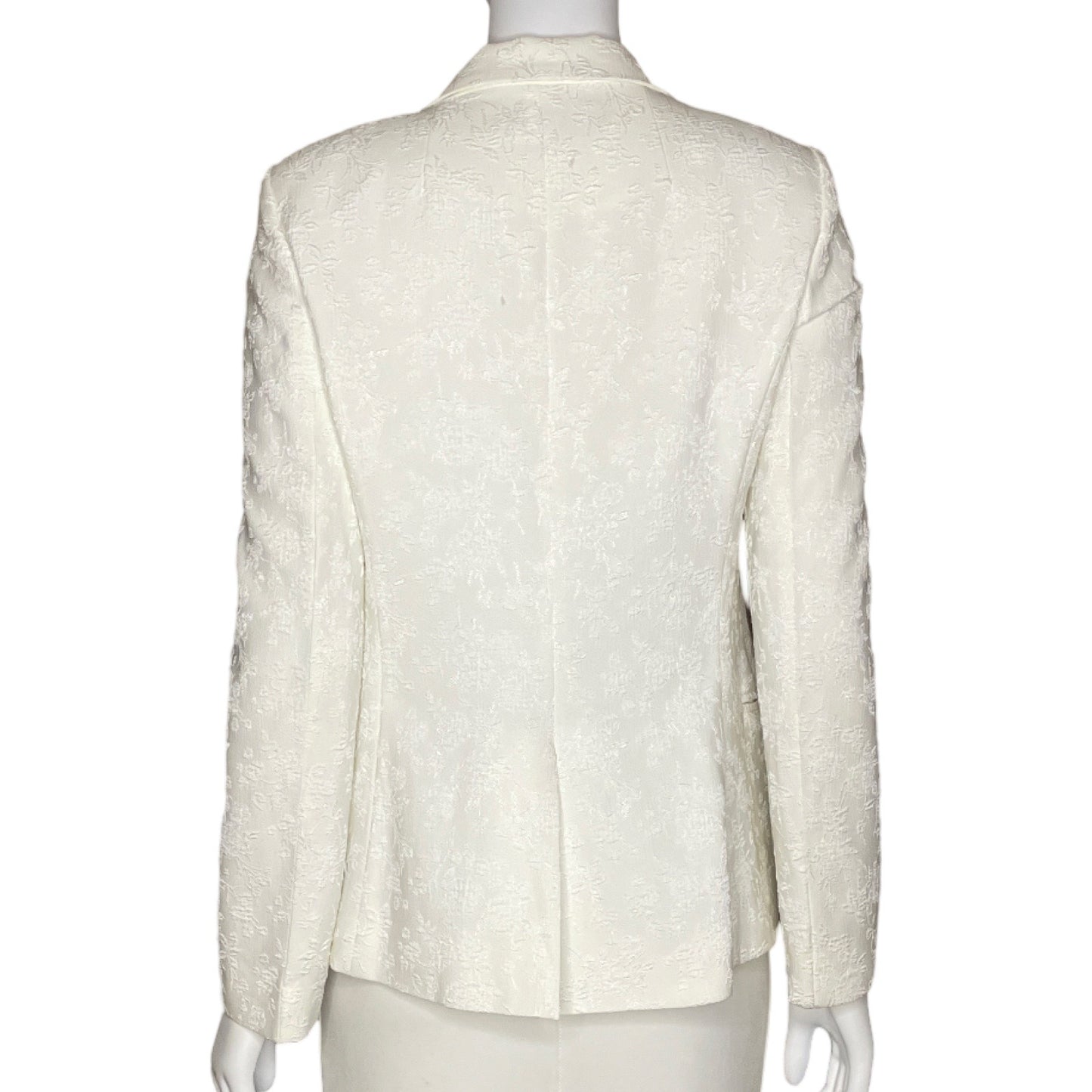 Blazer Ark & Co  Textura Rosas Blanco-Talla S