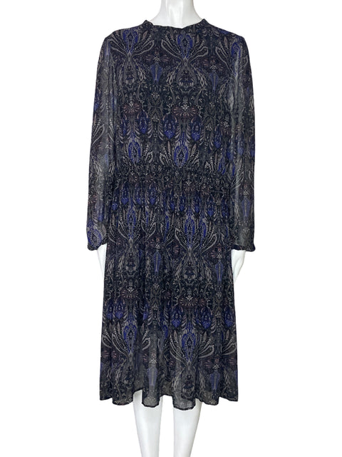 Vestido Vero Moda Estampado Plizado Negro-Talla XL