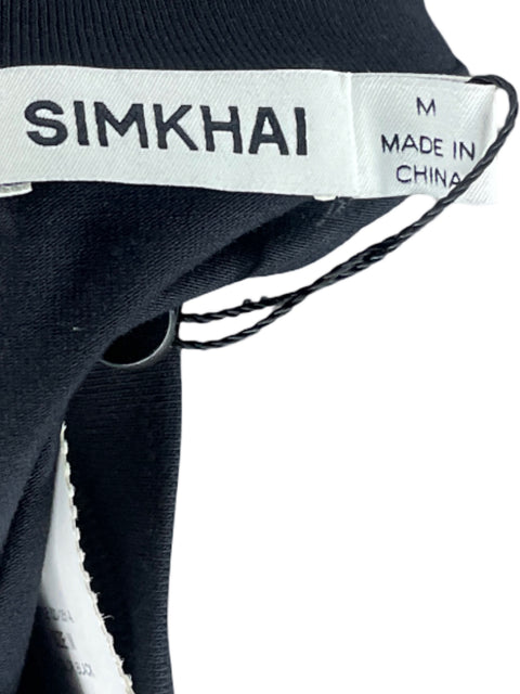Vestido Simkhai Drapeado Negro - Talla M