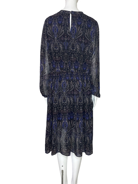 Vestido Vero Moda Estampado Plizado Negro-Talla XL