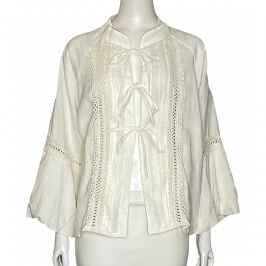 Blusa Casa Azucena Bordado Blanco-Talla M