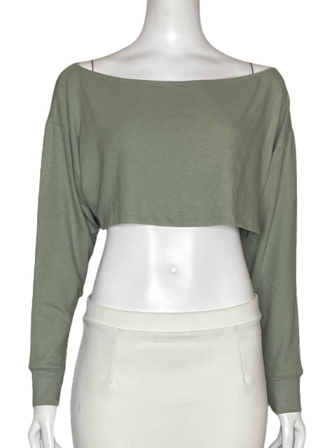 Top Beyond Yoga Mangas Larga Verde - Talla S