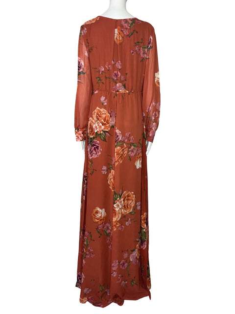 Vestido Baltic Born Rosas Naranja-Talla XL