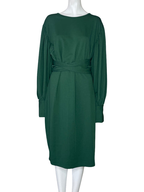 Vestido Stylewe Mangas Puff Verde-Talla 2XL