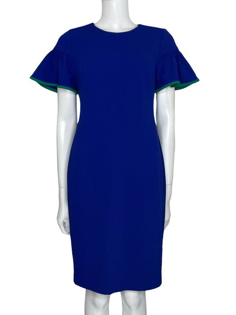 Vestido Calvin Klein Midi Fluido Azul-Talla 6