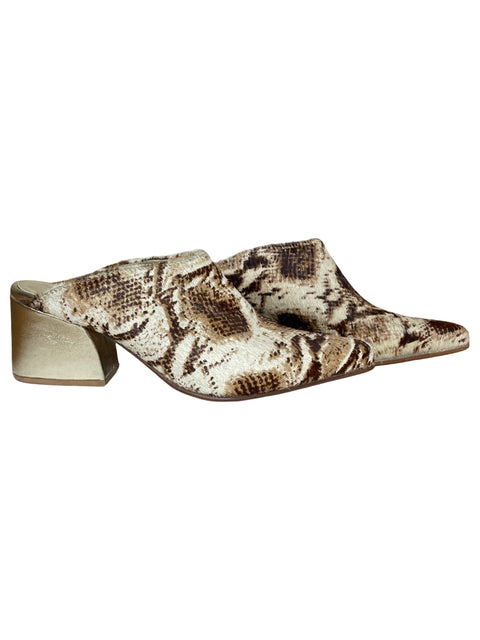 Calzado Javiera Poch Animal Print Beige-Talla 6