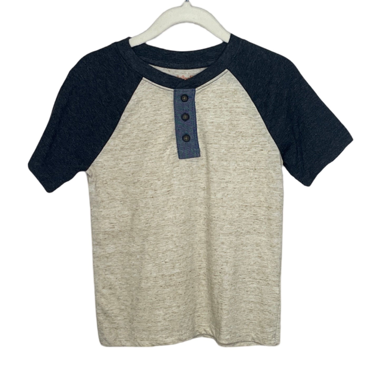 Camiseta Cat & Jack Cuello Botones Beige Talla-4/5