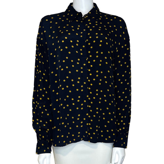 Blusa MNG Lunares Azul Talla-L