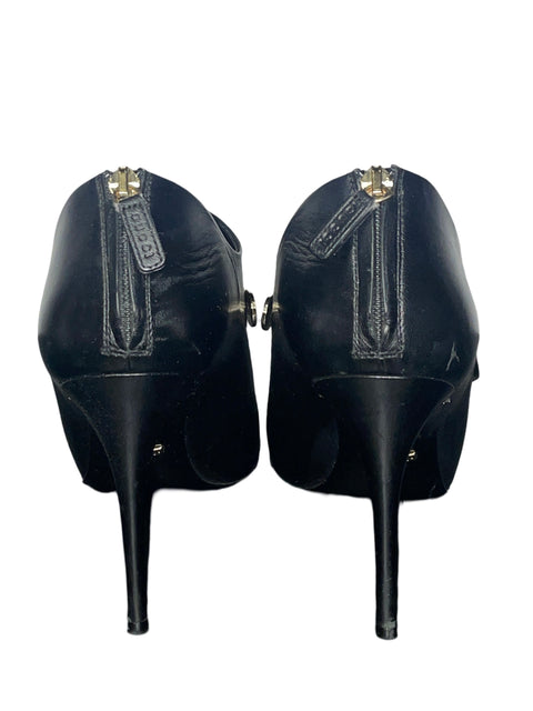 * Calzado Gucci Rooney Peep Toe Negro-Talla 37.5