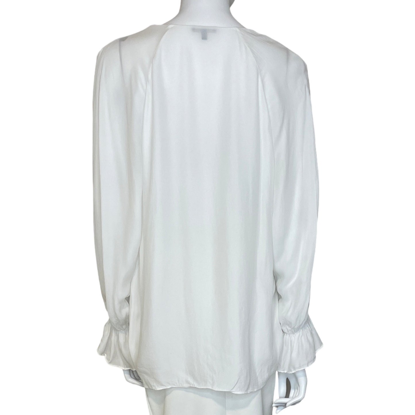 Blusa Massimo Dutti Cuello V Blanca Talla-M