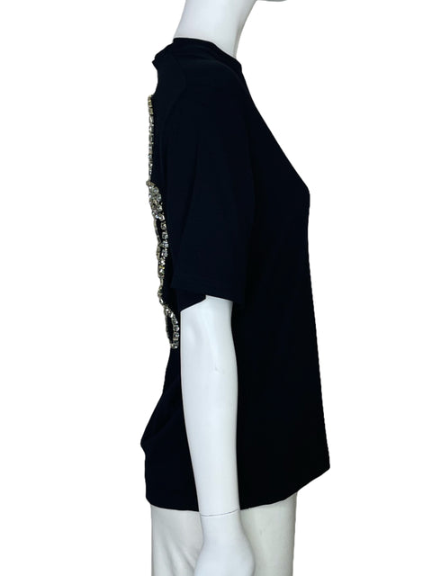 Blusa Tesoro TPS Tachuelas Flor Negro-Talla S