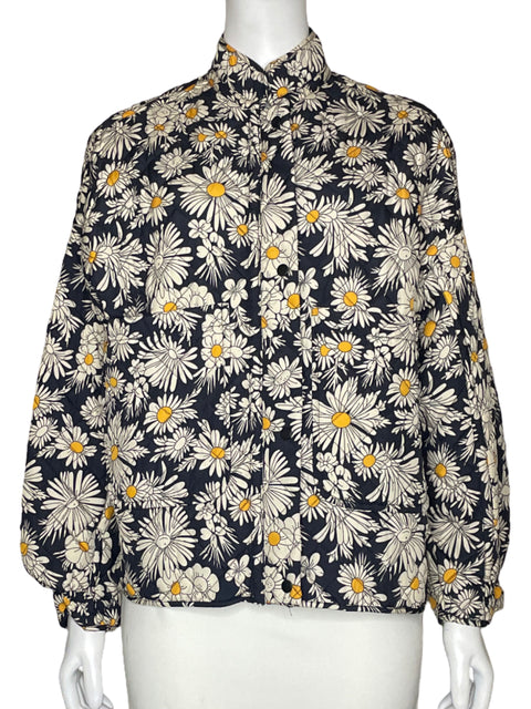 Abrigo Zara Flores Azul - Talla S