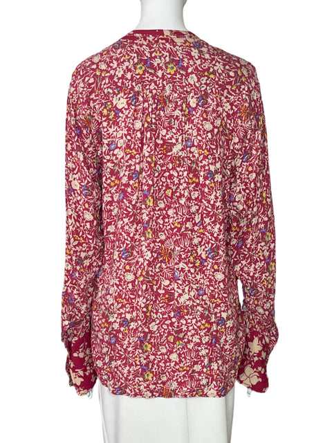 Blusa Polo Ralph Lauren Flores Tiras Rojo-Talla M