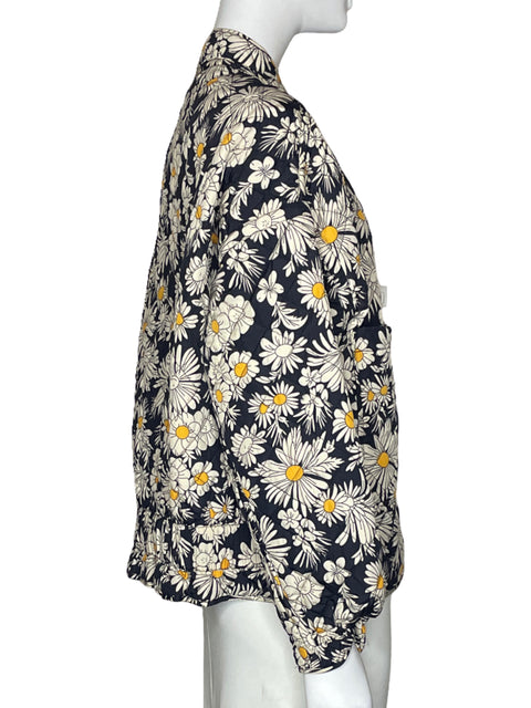 Abrigo Zara Flores Azul - Talla S