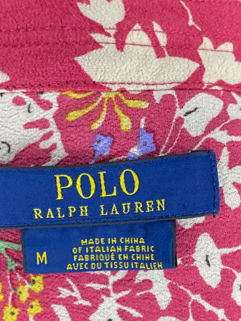 Blusa Polo Ralph Lauren Flores Tiras Rojo-Talla M