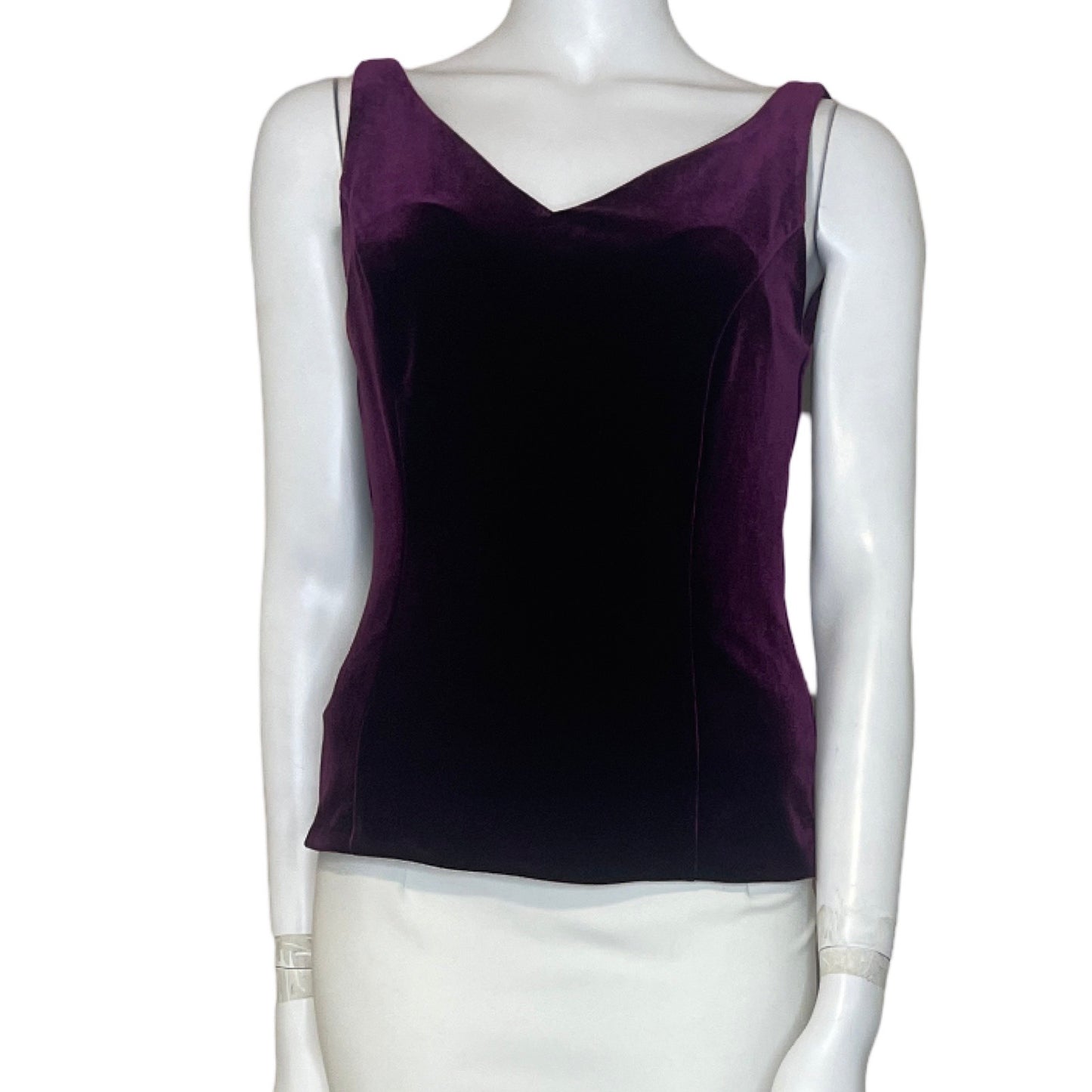 Blusa White House Terciopelo Morado Talla-2