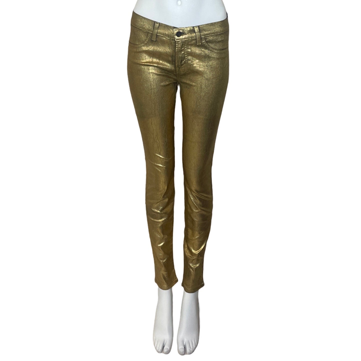 Pantalon J Brand Brillante Dorado Talla 27