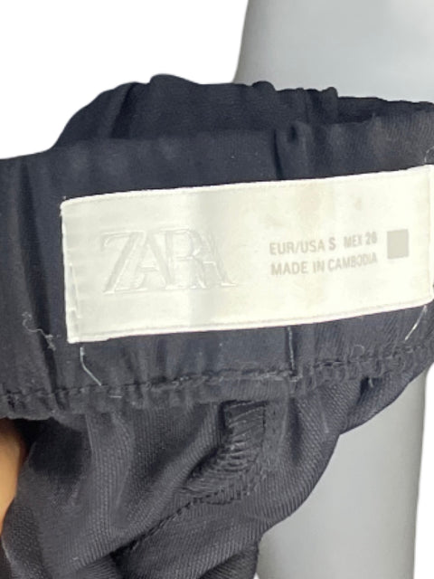 Pantalón Zara Cargo Bolsillos Negro - Talla S