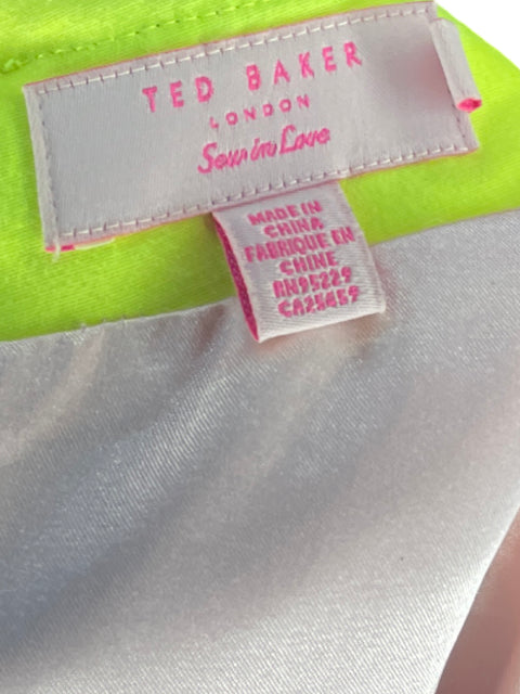 Set Ted Baker Blusa + Falda Estampado Azul  - Talla 2