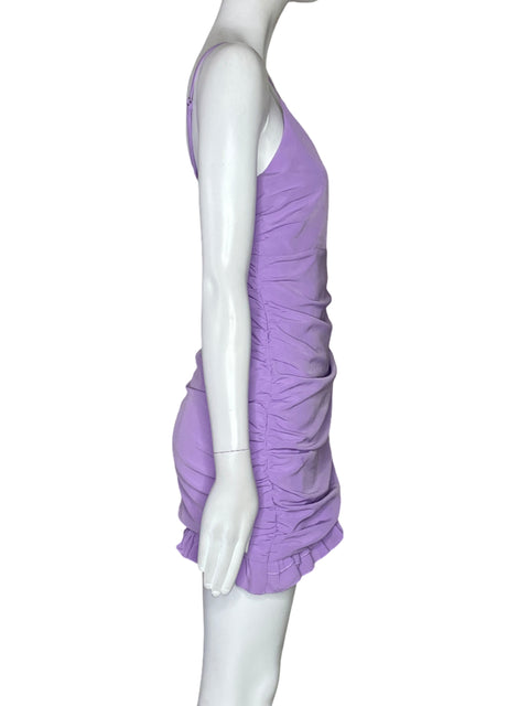 Vestido Hello Molly Drapeado Tiras Morado-Talla 4