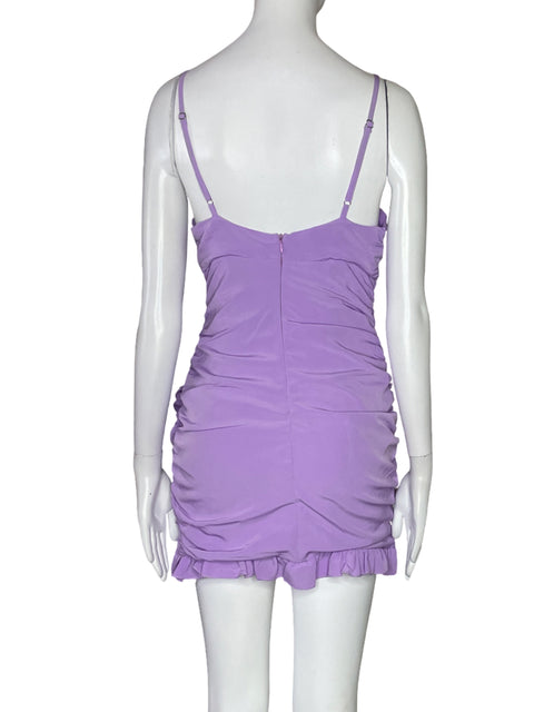 Vestido Hello Molly Drapeado Tiras Morado-Talla 4