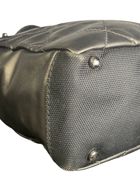 * Cartera Chanel Tote Cabas Metalizado Gris-TallaS