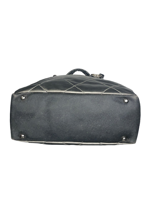 * Cartera Chanel Tote Cabas Metalizado Gris-TallaS