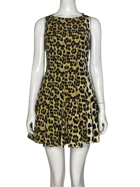 Vestido Zara Mini Leopard Print Marrón - Talla S