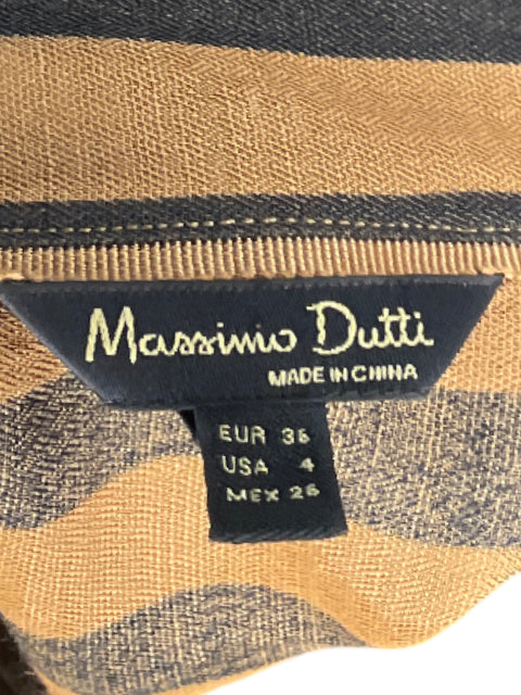 Vestido Massimo Dutti Camisero Lineas Marrón - Talla 4