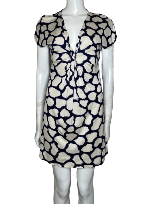 Vestido Diane Von Furstenberg Estampado Azul-Talla 6