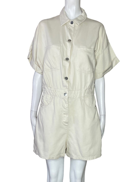 Romper Zara Cargo Botones Beige-Talla L