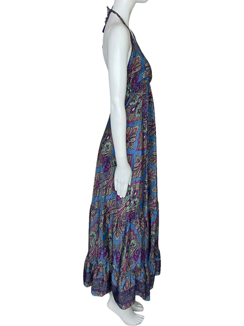 Vestido S.N Moda Estampado Azul-Talla U