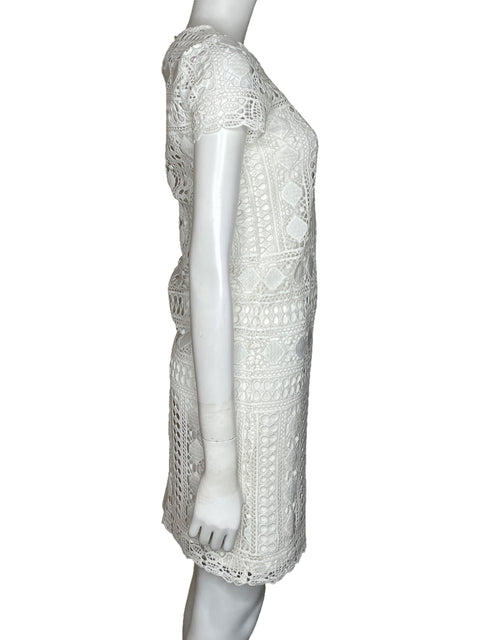 Vestido Liu Jo Encaje Blanco-Talla U